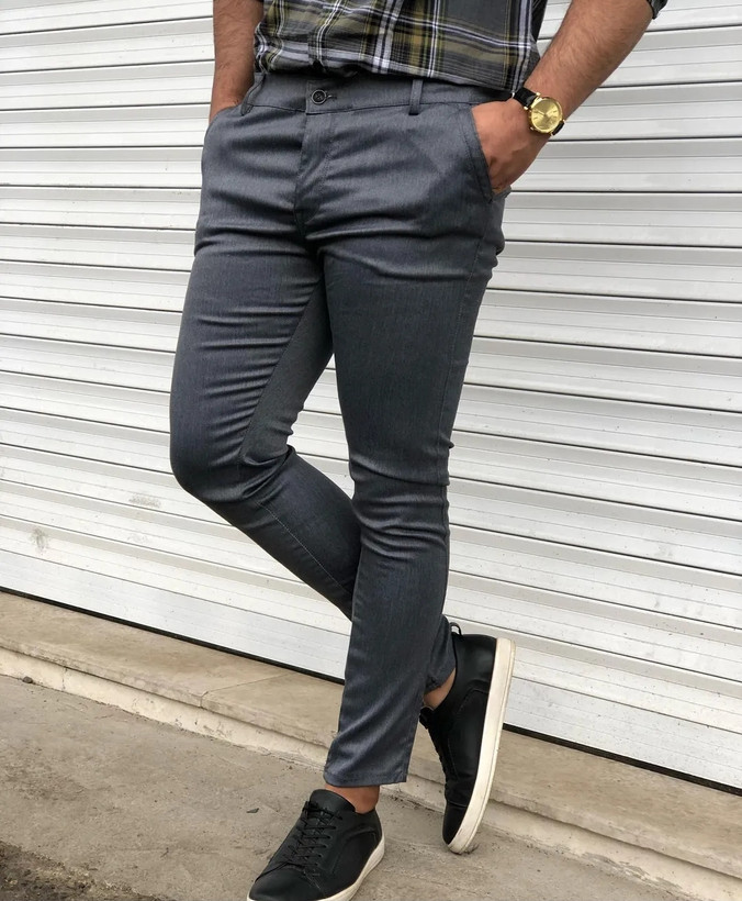 فروشگاه پوشاک بوتیک آرما 61 شلوار کتان مردانه دمپاکتی رنگ مشکی و خاکستری برای درجه یک پارچه ترک