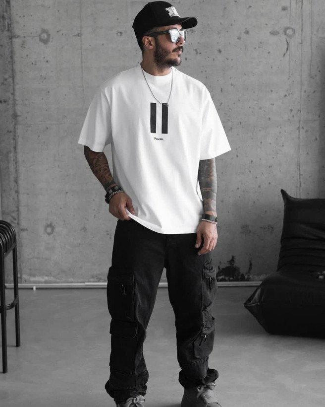 فروشگاه پوشاک بوتیک آرما 63 تیشرت مردانه یقه گرد مدل بگ-دوخت ترک