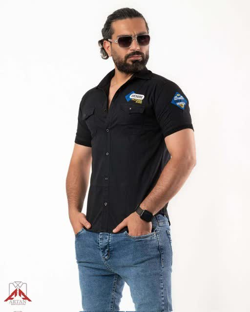 پیراهن کتان مردانه آستین کوتاه رنگبندی کامل  (کتان ترک تنخوری عالی اندامی ) ارجینال