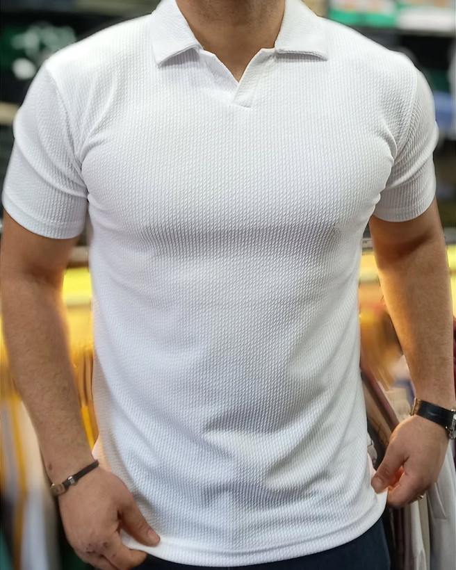 تیشرت مردانه یقه اولد مانی(تیشرت مدل ماسیمو دیوتی)ارجینال