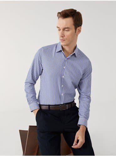 پیراهن آستین کوتاه راه راه -ارجینال