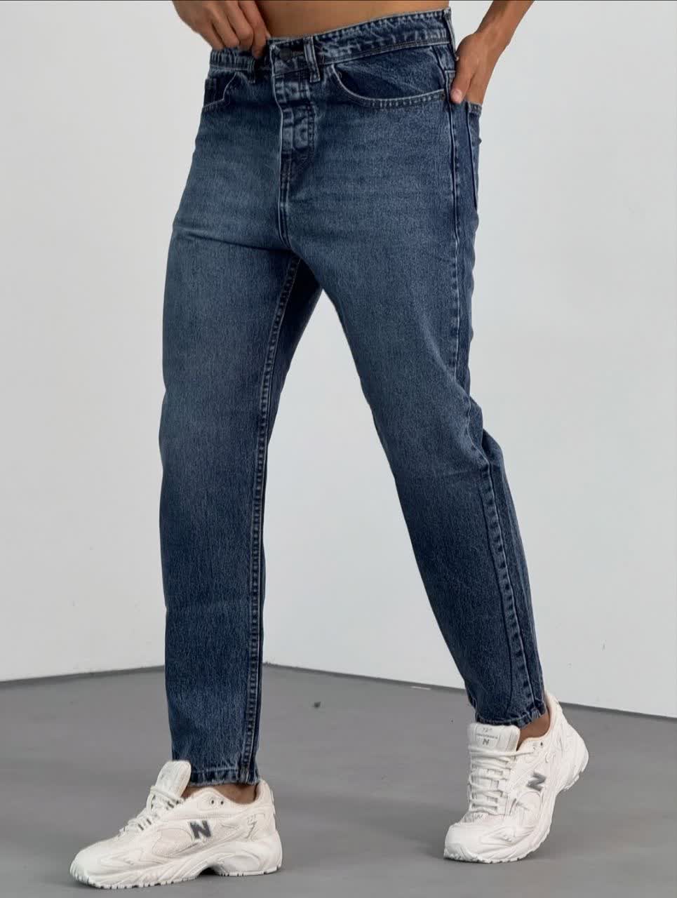 شلوار جین راسته آبی تیره با تنخوری و جنسی بی‌نظیر