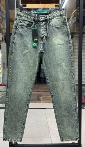 شلوار جین مام فیت ترک مغز پسته ای | رنگی خاص و جذاب