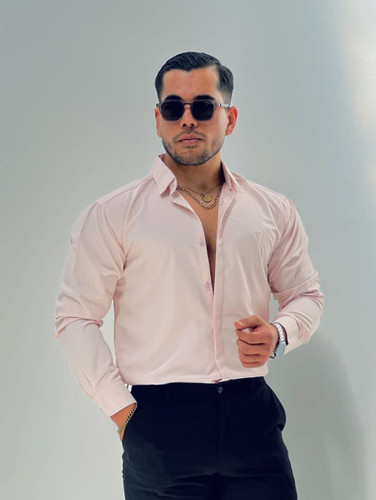 پیراهن مردانه آستین بلند دکمه مخفی ترک اورجینال