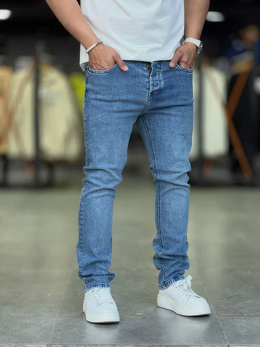 شلوار جین راسته پارچه ترک آبی تیره تولید شرکت LCON