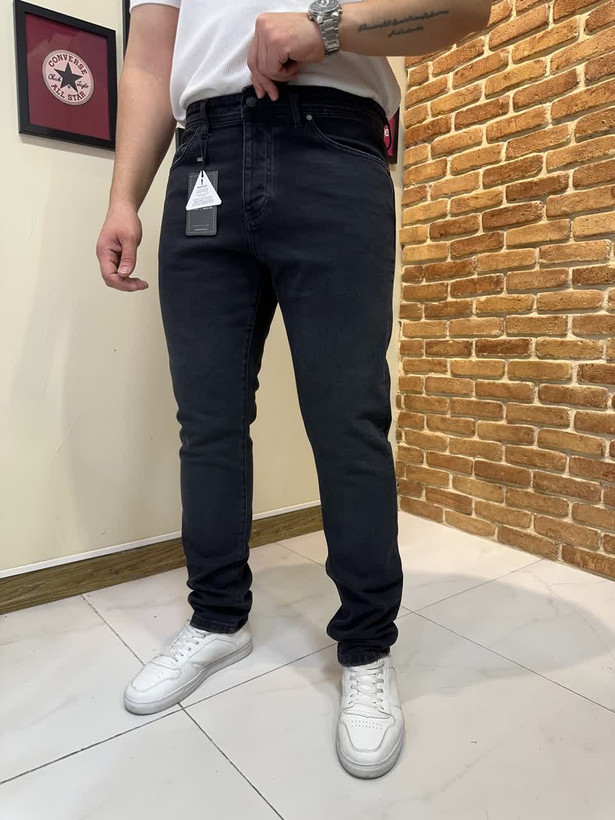 شلوار جین راسته پارچه ترک آبی تیره تولید شرکت LCON